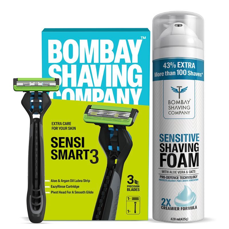 Bombay Shaving Company Sensi Smart 3 + Sensitive Foam Combo Buy Bombay