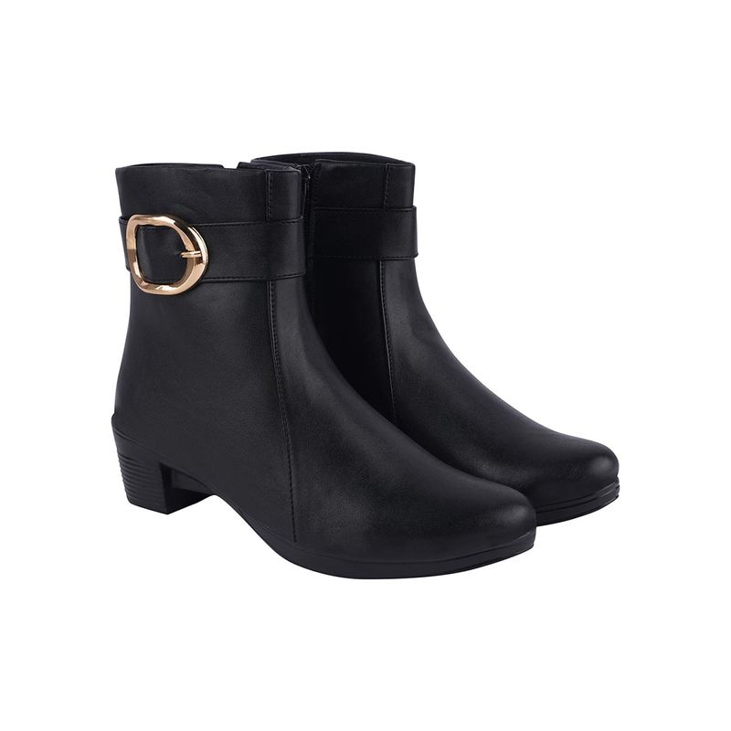 Shoetopia Comfortable Stylish Black Casual Boots for Women (EURO 39)