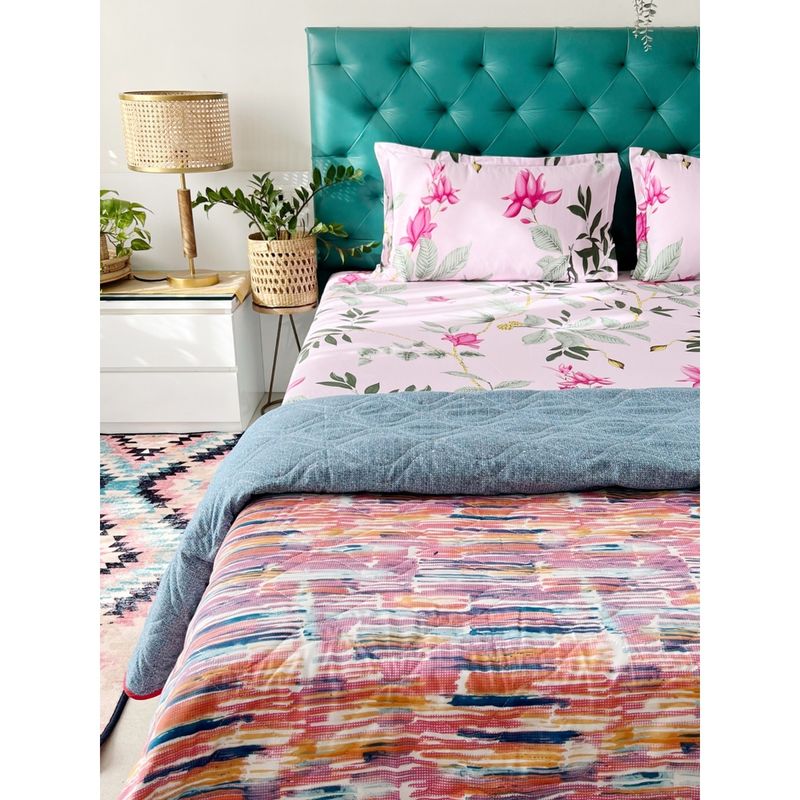 Urban Space Cotton AC Blanket & Bedsheet for Double with 2 Pillow Cover