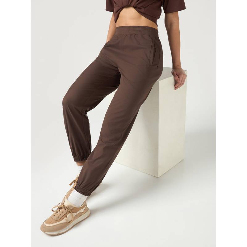 Technosport Women Printed Slim Fit Sports Joggers - Brown (S)