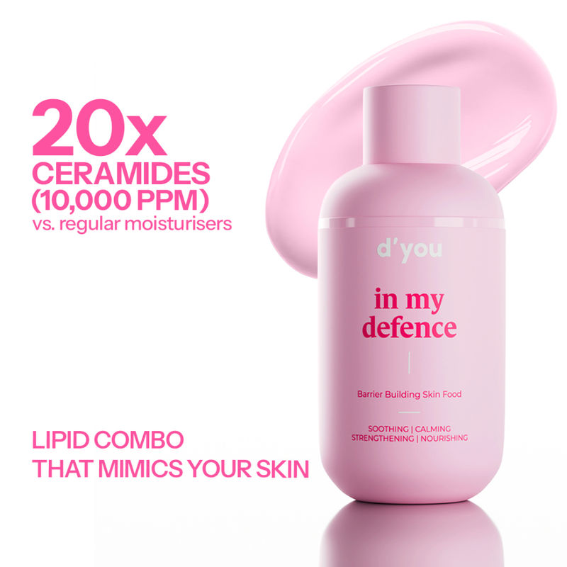 d'you In My Defence Barrier-Building Moisturiser With 20x More Ceramides (Lightweight & Non-Greasy)