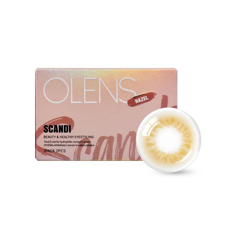 O-Lens Scandi Monthly Coloured Contact Lenses - Hazel (0.00)