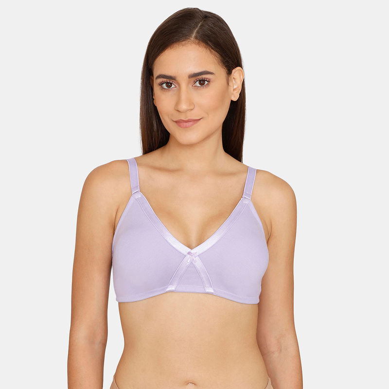 Rosaline Everyday Double Layered Non Wired Medium Coverage T-Shirt Bra - Violet Tulip (34C)