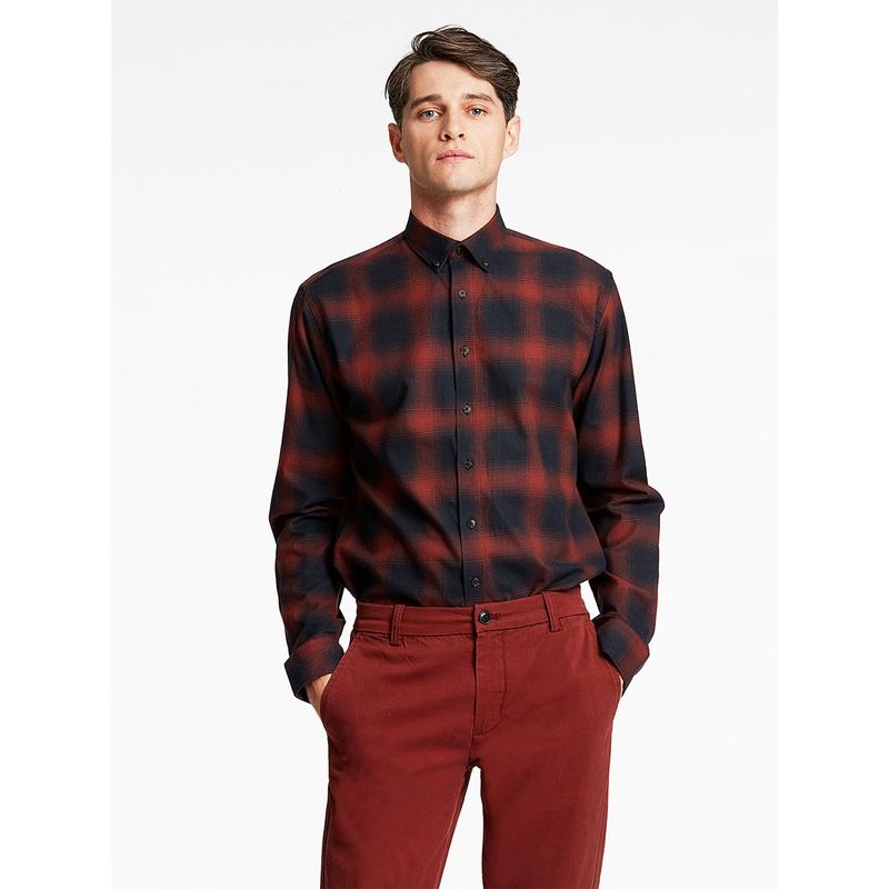 LINDBERGH Mens Checked Relaxed Fit Shirt (S)
