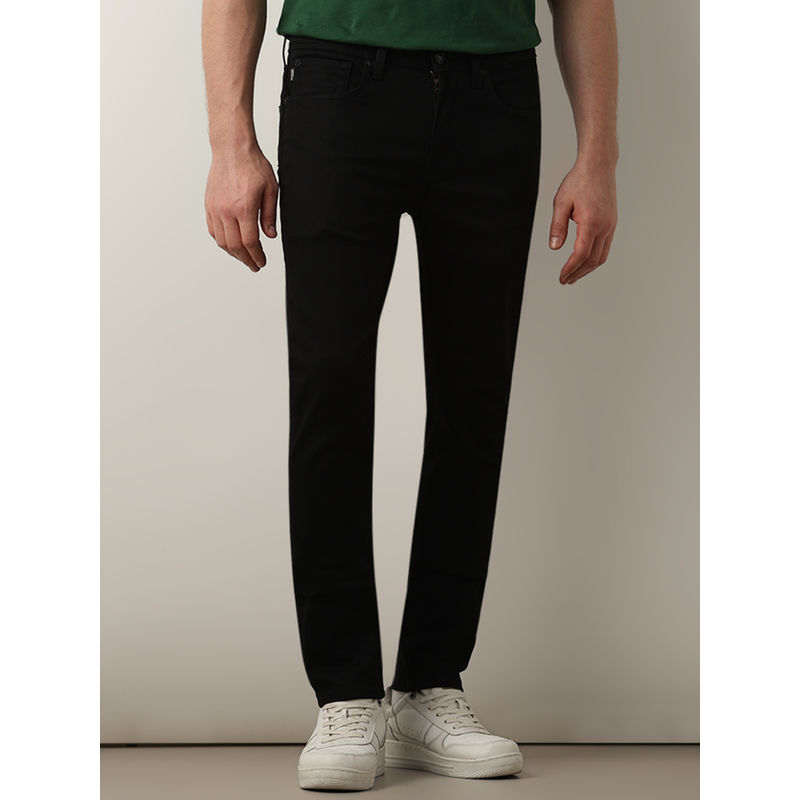 Selected Black Mid Rise Leon Slim Fit Jeans (30/32)