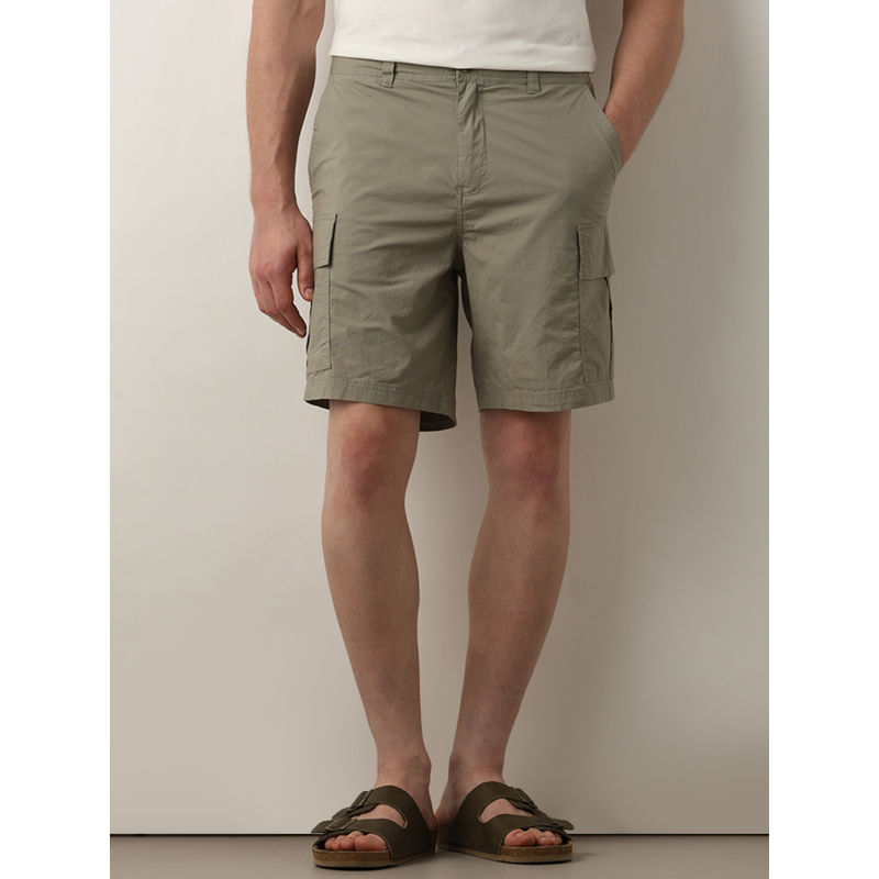 Selected Green Mid Rise Cargo Shorts (S)