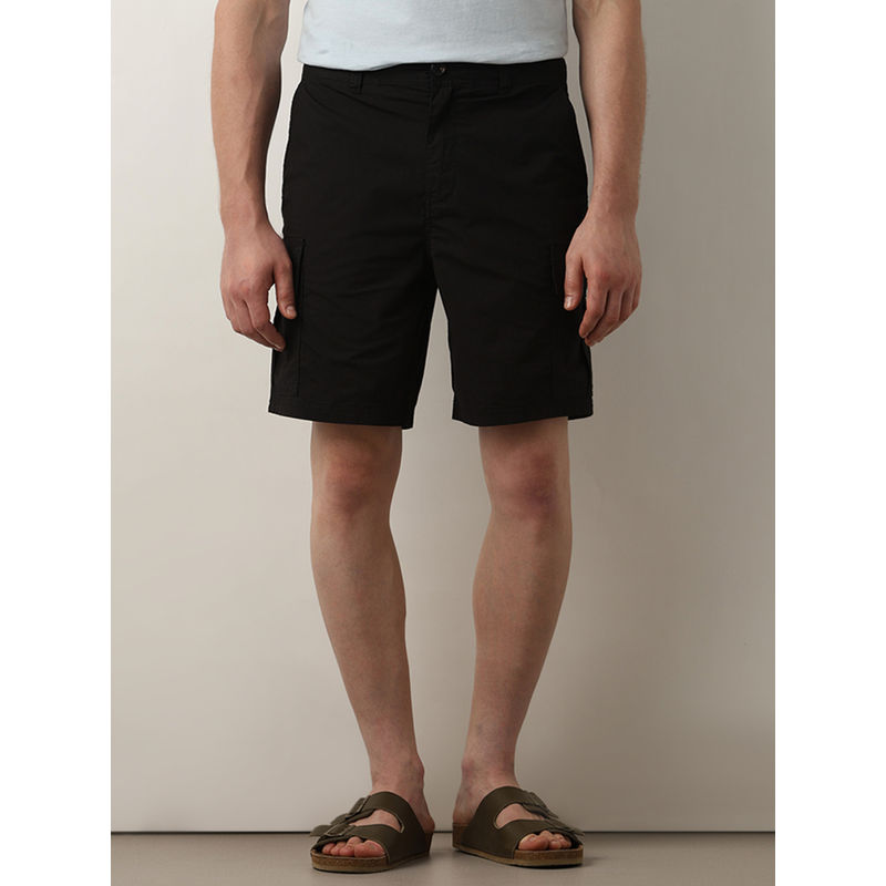 Selected Black Mid Rise Cargo Shorts (M)