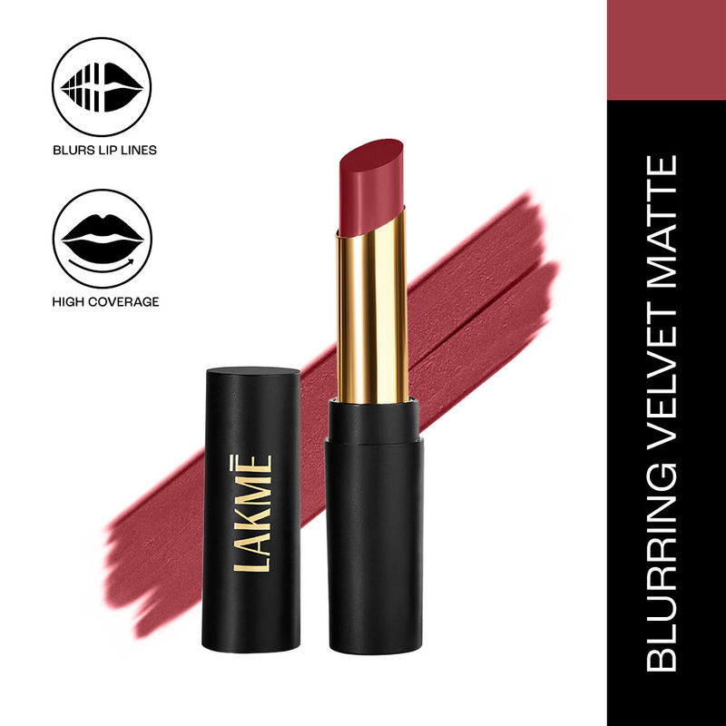 Lakme Absolute Beyond Matte Lipstick For Velvety Matte Finish - 104 Maroon Magnet