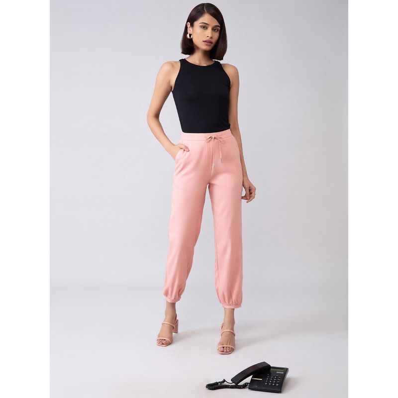 ASOS DESIGN wide leg suit pant with linen in dusty pink | ASOS