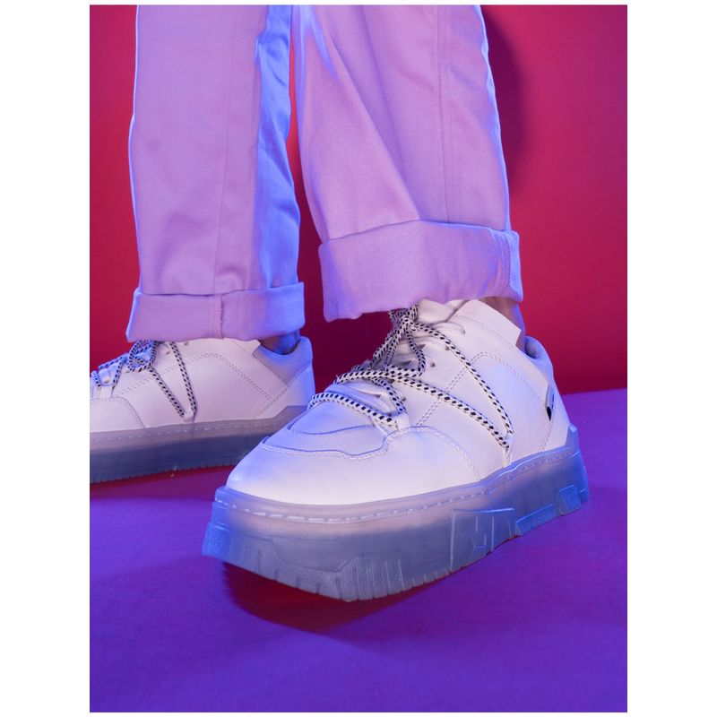 7-10 Men Casual Lace Up White Ice Sneakers (EURO 42)