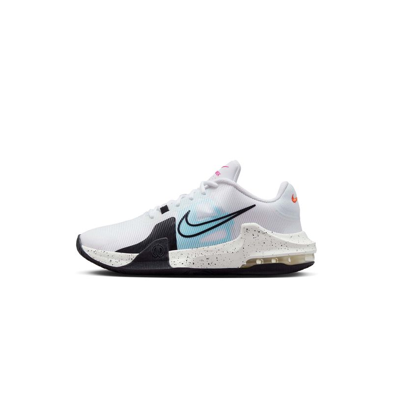 Nike Air Max Impact 4 Men Three Quarter High White Basketball Shoes (UK 9)