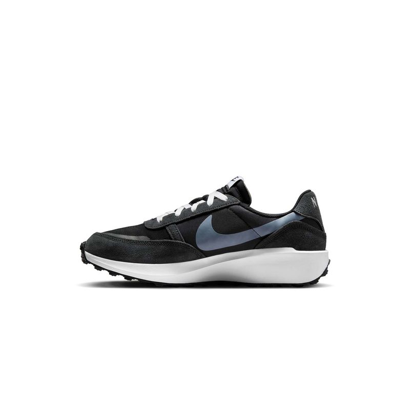 Nike Waffle Debut Men Low Top Black Running Shoes (UK 9)