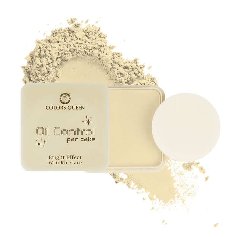 Colors Queen Oil Control Pan Cake Compact Powder - Light Linen