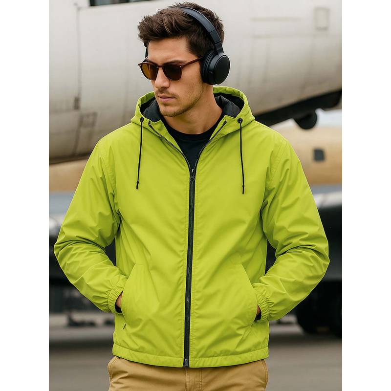 Bewakoof Air 1.0 Men's Green Oversized Windcheater Jacket (M)