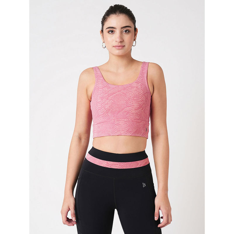 BODD ACTIVE Level Up Pink Longline Sports Bra (XS)