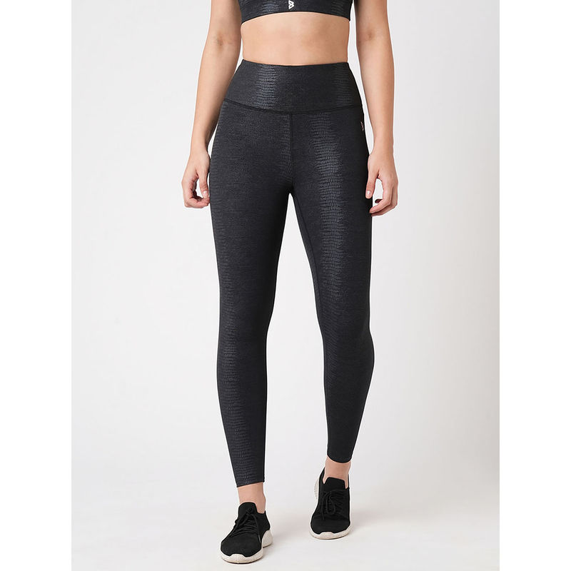 BODD ACTIVE Meet Me In Manhattan Black Metallic Leggings (XS)