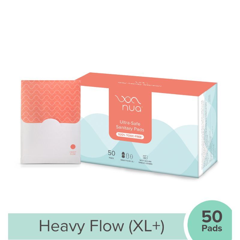 Nua Ultra Thin Sanitary Pads Bulk Heavy Flow XL+ - Pack of 50