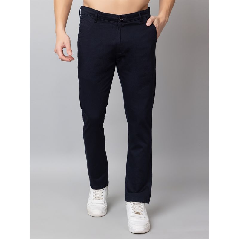 Club York Navy Solid Chinos (S)