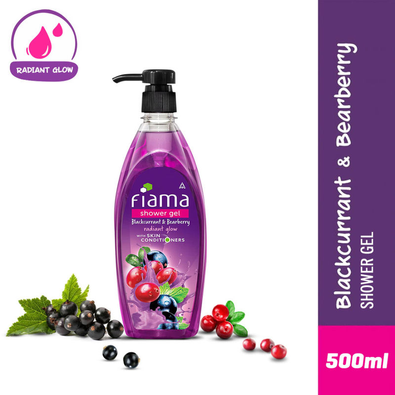 Fiama Shower Gel Blackcurrant & Bearberry Body Wash for Radiant Glowing & Hydrating Skin