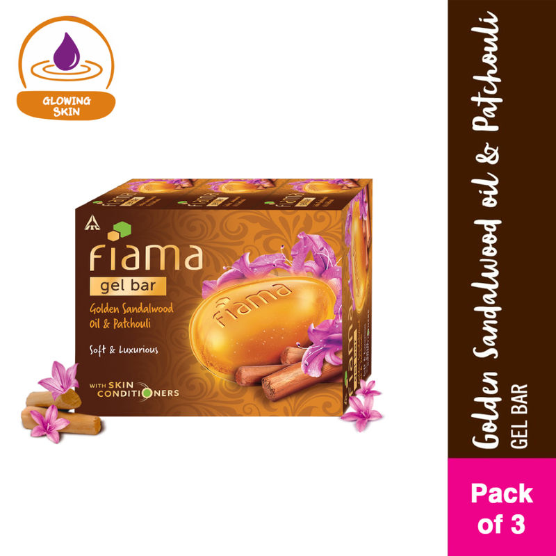 Buy Fiama Golden Sandalwood Oil & Patchouli Gel Bar for Glowing Skin