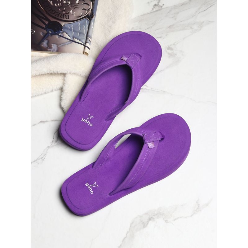 Yoho Women Bubbles Ortho Slippers Soft & Comfortable Lightweight Purple (UK 6)