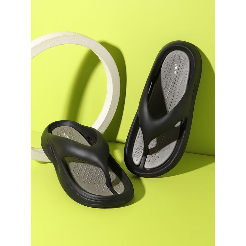Yoho Men Sponge Flipflops Classic Grey & Black (UK 9)