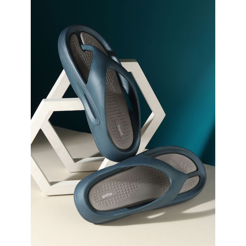 Yoho Men Sponge Flipflops Mystery Navy Blue & Grey (UK 9)