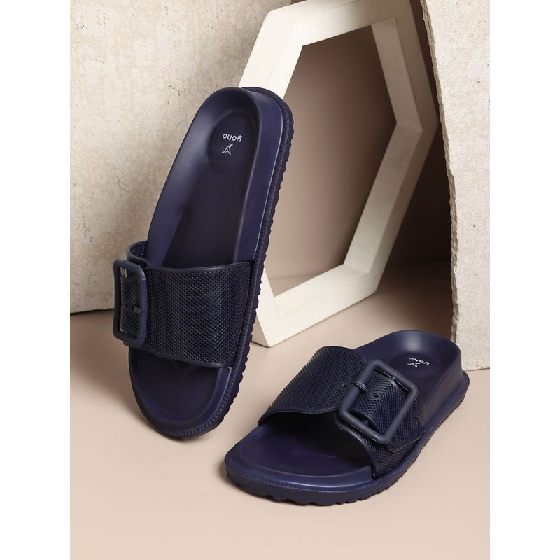 Yoho Navy Blue Grape Sliders for Women (UK 4)