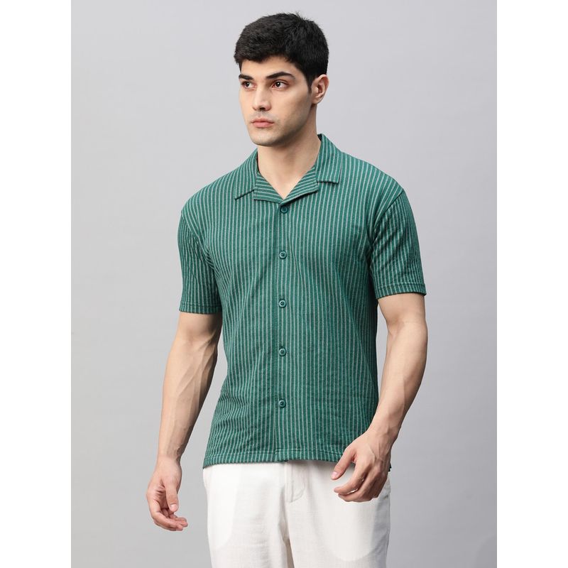 PRONK Mens Half Sleeve Resort Shirt - Basil Green (S)