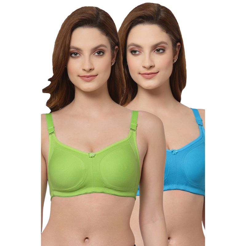 Floret Women's Full Coverage Bra - Non-Padded, Non-Wired, Cut & Sew Cotton Blend, Wireless Support - View #8