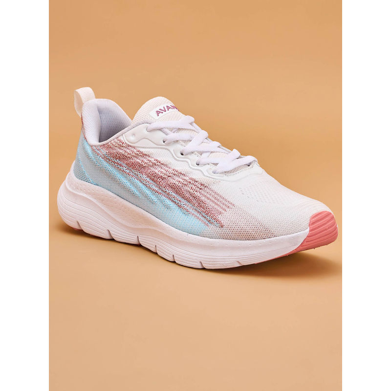 AVANT Womens Turbulent Running Shoes - White & Blue (UK 8)