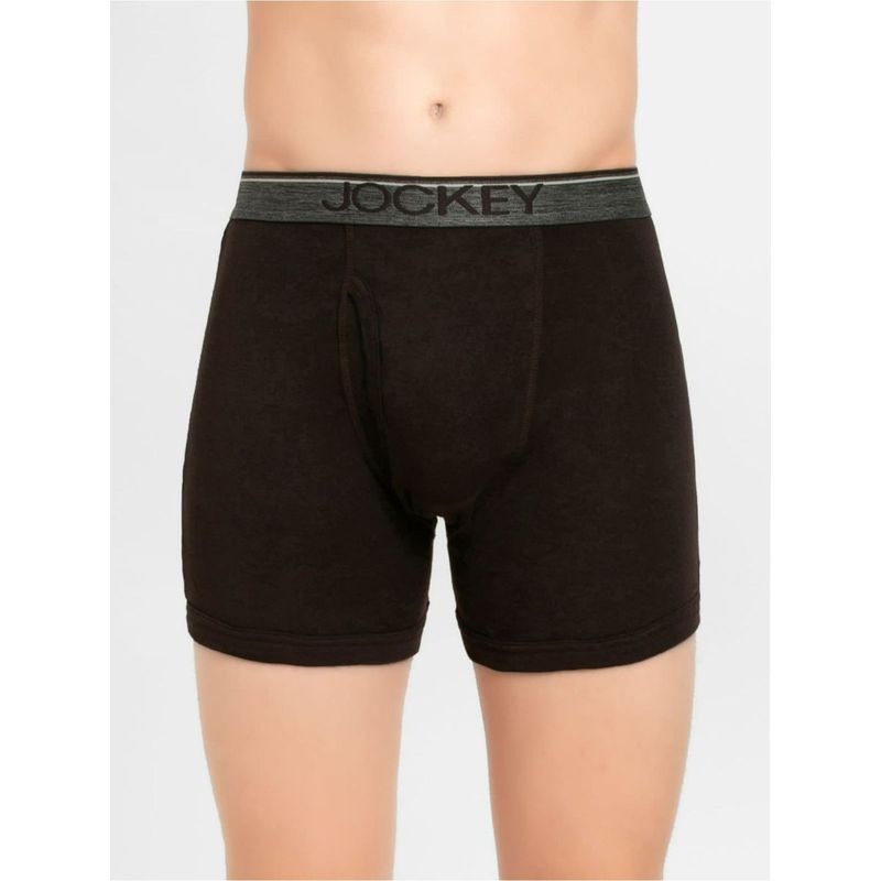 Jockey 8009 Men Cotton Solid Boxer Brief - Brown (2XL)