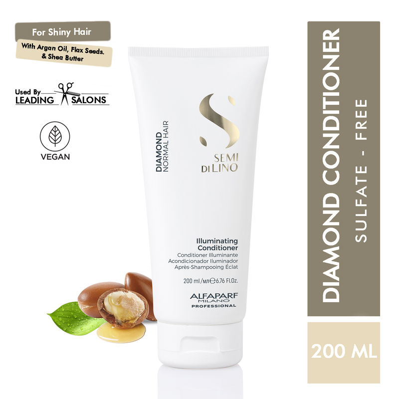 ALFAPARF MILANO Diamond Conditioner for Split-Ends, Adds Gloss & Shine For Frizzy Hair, Sulfate Free