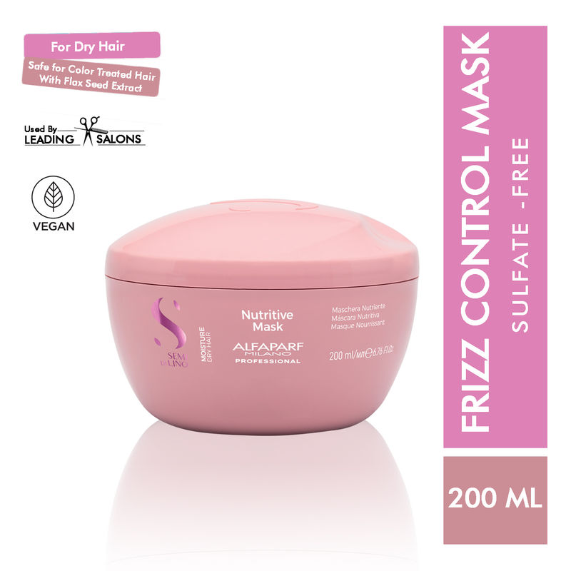 ALFAPARF MILANO Nutritive Hair Mask For Deep Moisture, Dry, Frizzy, Colored Hair, Sulfate Free