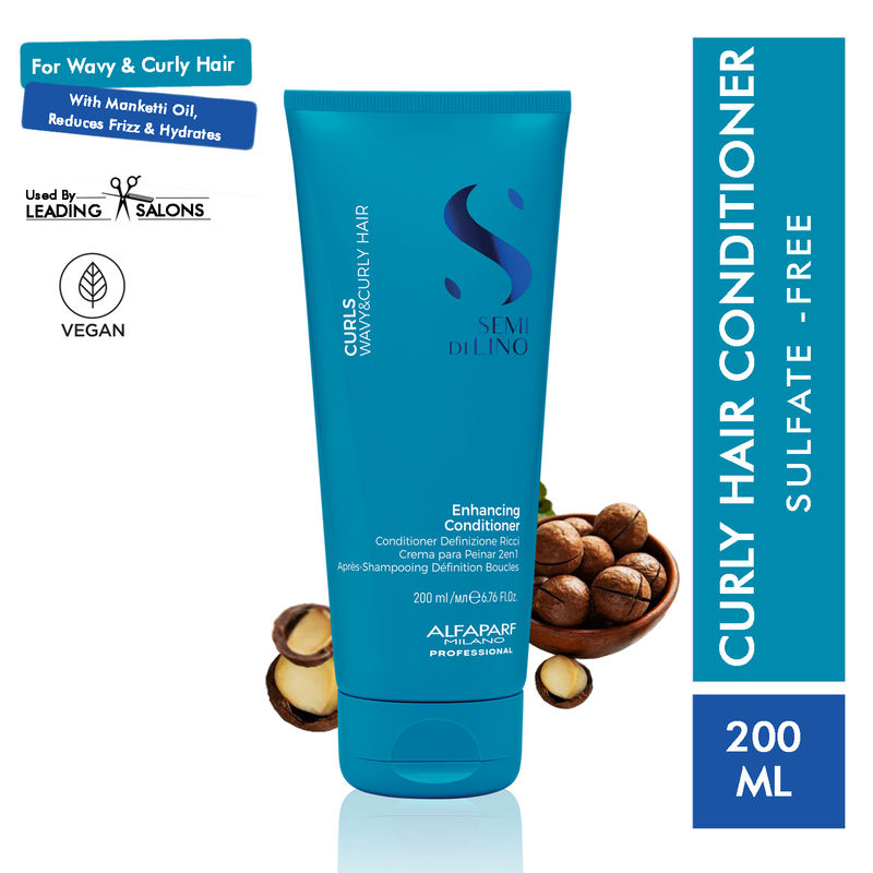 ALFAPARF MILANO Curly Hair Conditioner for Frizzy & Coarse Hair, Reduces Frizz, Sulfate Free