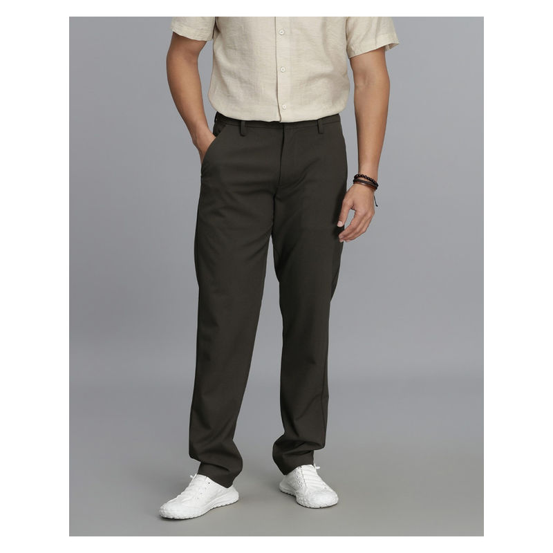 ROOKIES Men Slim Fit Olive Chinos (30)