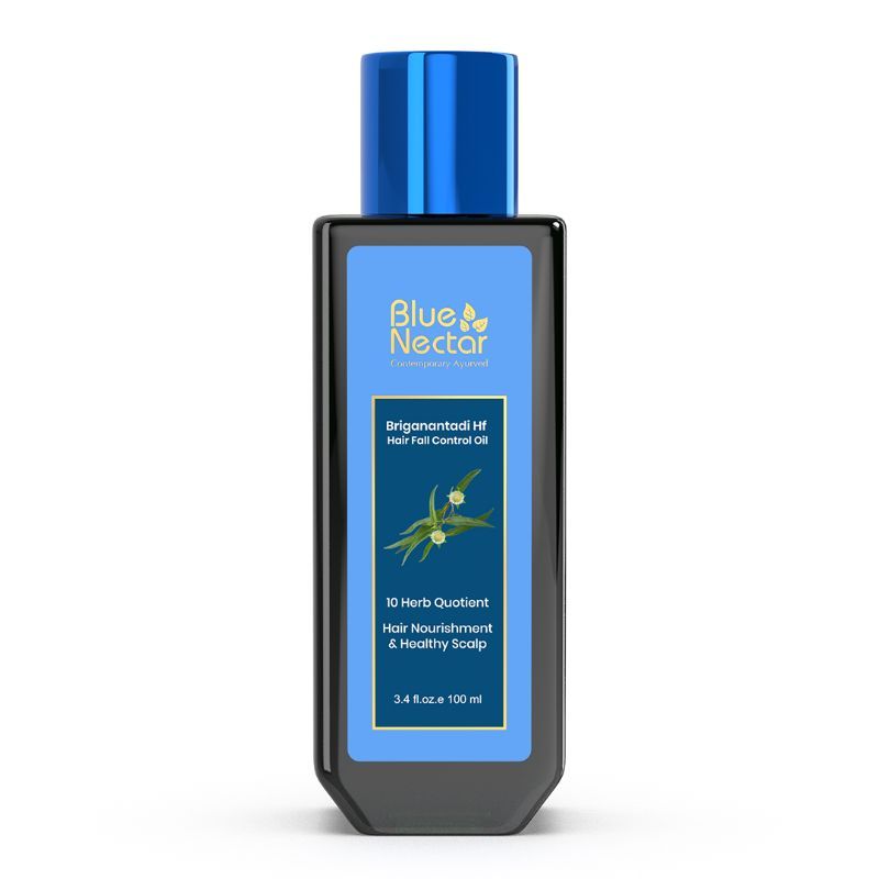 Blue Nectar Hair Oil with Briganantadi for Hair Fall Control & Healthy Scalp