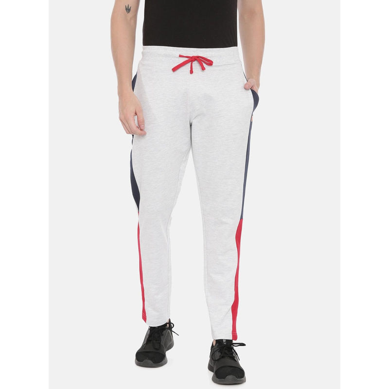 3PIN Men White Solid Cotton Track Pants (2XL)