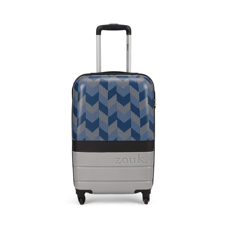 Zouk Himachal Chevron Multi-Color Raahi Trolley Bag (S)