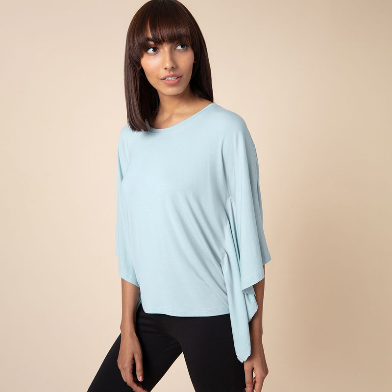 Nykd by Nykaa Sooo Comfy Super Soft Modal Kaftan Top , Nykd All Day-NYLE 058 - Green (M)
