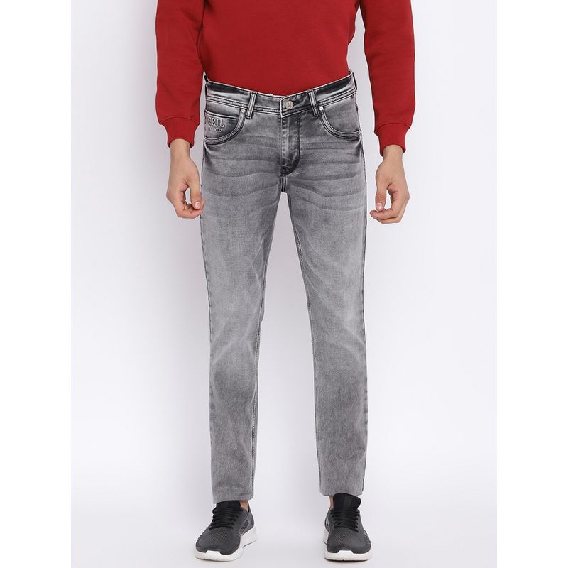 Cantabil Solid Black Regular Fit Denim Jeans (34)