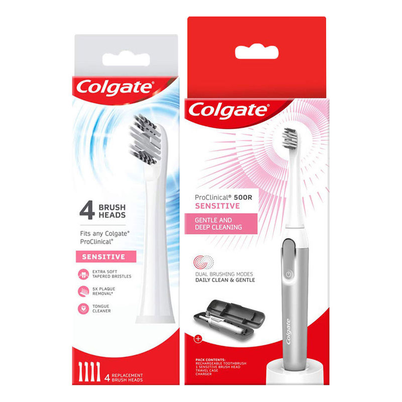 Colgate ProClinical 500R Sensitive Electric Toothbrush with Replacement