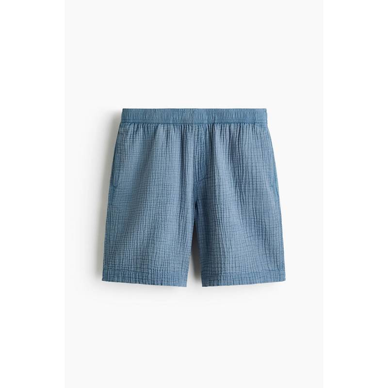 H&M Men Blue Relaxed Fit Muslin shorts (L)