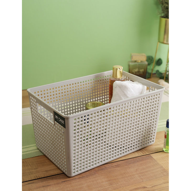 Lock & Lock Plastic Fashion Basket With Handle For Home Kitchen Office