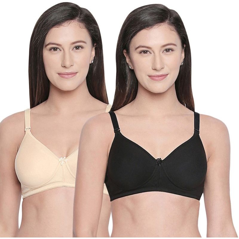 Buy Bodycare Seamless Padded Bra-B, C & D Cup Bra With Free Transparent  Straps-Pack Of 2 - Pink Online