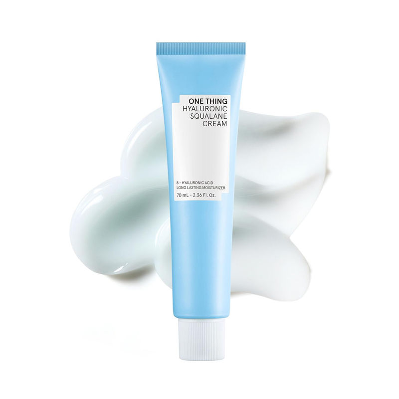 One Thing Hyaluronic Squalane Cream, Hydrating Lightweight Korean Gel Cream for Dry, Flaky Skin