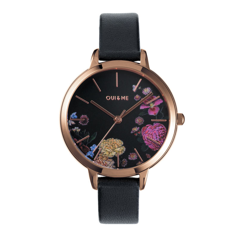OUI ME Fleurette Analog Black Round Dial Women s Watch ME010101 Buy 