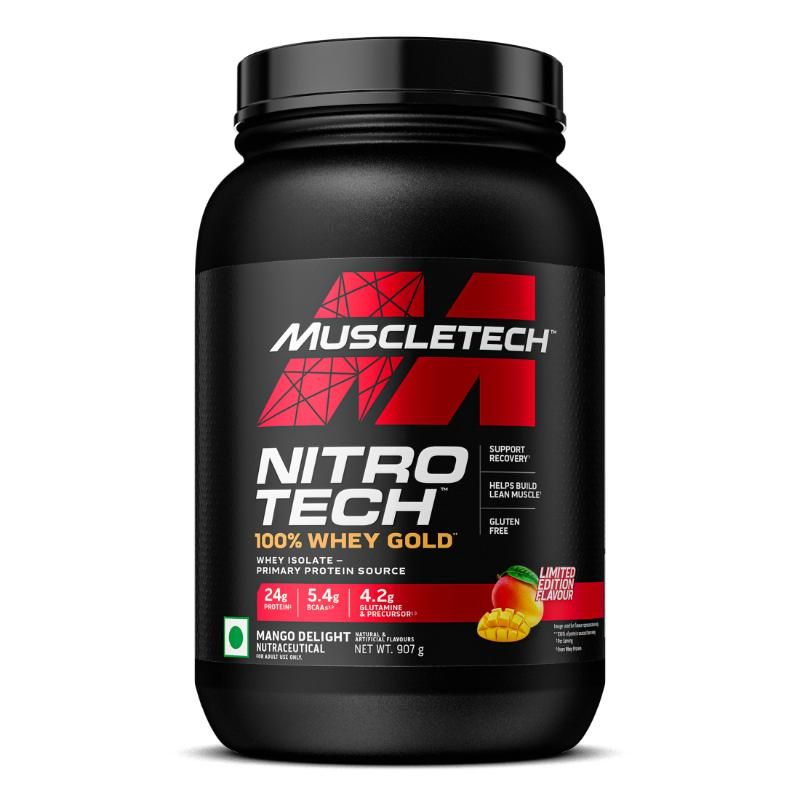 MuscleTech Nitro-Tech 100% Whey Gold - Mango Delight