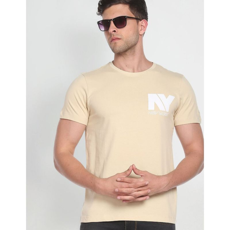 Arrow Sports Brand Print Solid T-Shirt (XL)