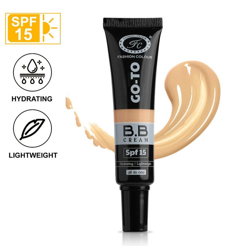 Fashion Colour Go-To BB Cream SPF 15 - Hydrating, Lightweight & All-In-One Coverage, Rose Ivory